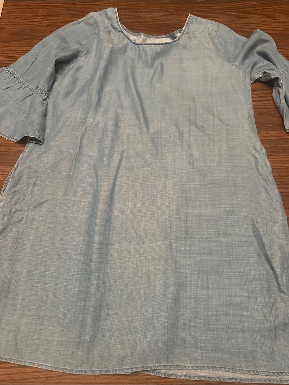 Tommy Bahama Light Blue 3/4 Sleeve Chambray dress - Picture 8 of 8
